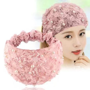 Trendy Wide pearl headband3  (Five colors)