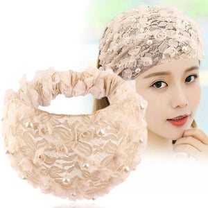 Trendy Wide pearl headband3  (Five colors)