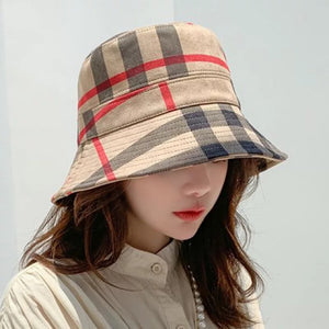 Grid bucket Hat 5-3(Five  colors)