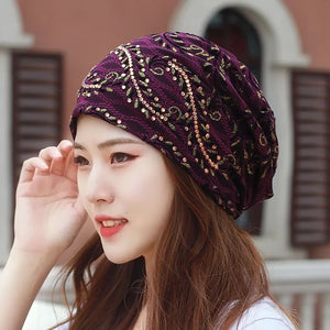 Glitters Lace Cap 2 (four colors)