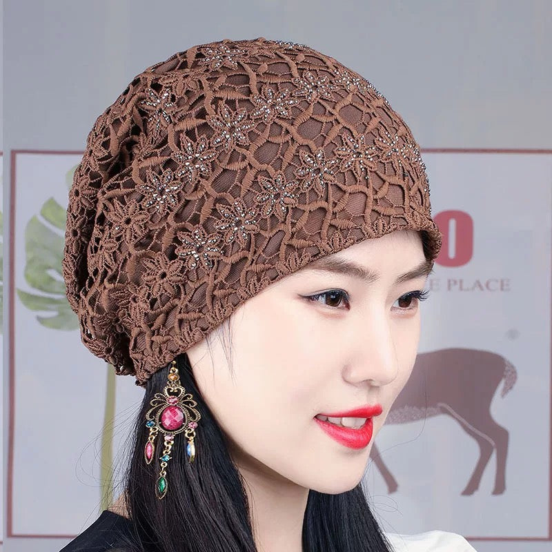 Glitters Lace Cap 6(six colors)