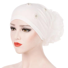 Load image into Gallery viewer, Turban/Hijab small sparkly with large flower pattern 6-3 (Six colors)
