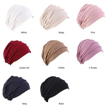 Load image into Gallery viewer, Plain stripes turban/hijab 1 (Seven colors)
