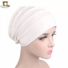 Load image into Gallery viewer, Plain stripes turban/hijab 1 (Seven colors)
