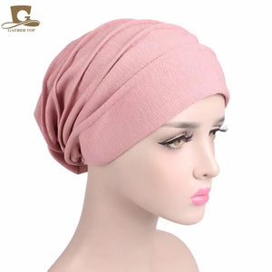 Plain stripes turban/hijab 1 (Seven colors)