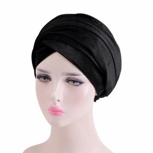 Velvet plain long tail Cap  (Ten colors)