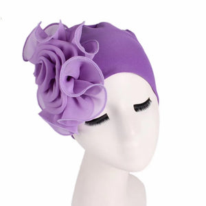 High elastic  double cap with big flowers (  Eleven colors)