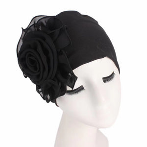 High elastic  double cap with big flowers (  Eleven colors)