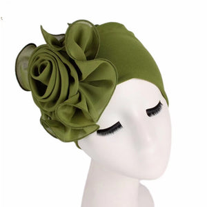 High elastic  double cap with big flowers (  Eleven colors)