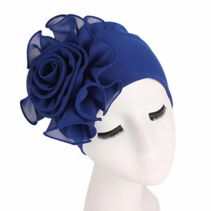 High elastic  double cap with big flowers (  Eleven colors)