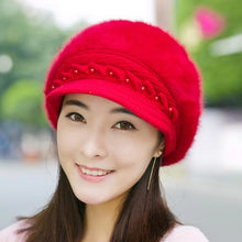 Load image into Gallery viewer, Warm beanies knitted with brim hat/cap1 (Seven colors)
