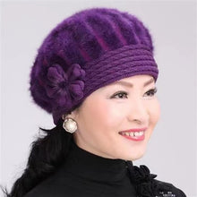 Load image into Gallery viewer, Winter beret warm knitted angora hat(Six colors)
