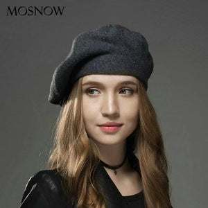 Cashmere Beret double side reversible