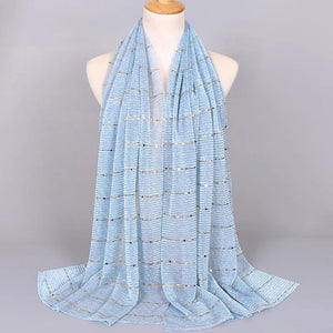 Long gilding paillette lace Scarf/Shawl  (twelve colors)