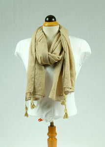 Plain cotton long scarf (Six colours)