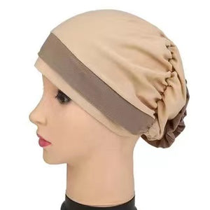 Turban/Hijab two colors with flower pattern 6-2 (eleven colors)