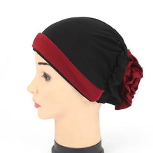 Load image into Gallery viewer, Turban/Hijab two colors with flower pattern 6-2 (eleven colors)
