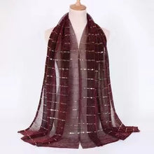 Load image into Gallery viewer, Long gilding paillette lace Scarf/Shawl  (twelve colors)
