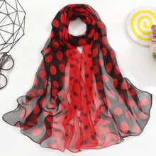 Load image into Gallery viewer, M-long Polka dots pattern georgette  scarf1(Six colours)
