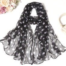 Load image into Gallery viewer, M-long Polka dots pattern georgette  scarf1(Six colours)
