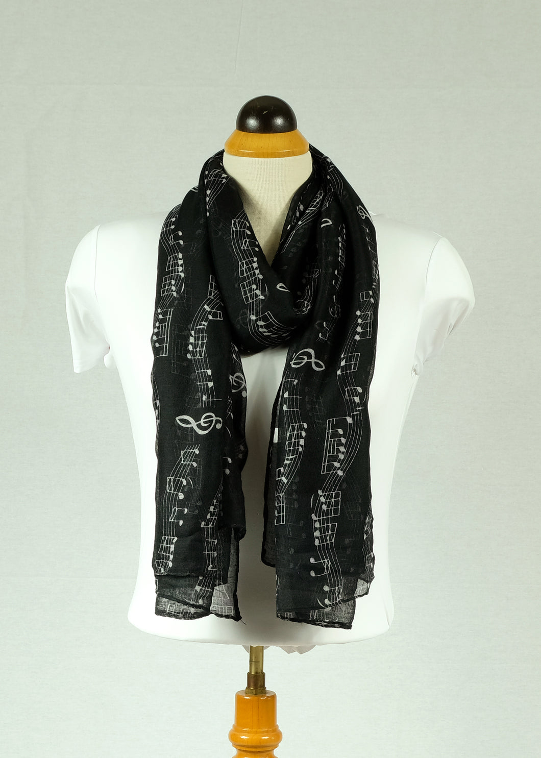 Musical sign Patten cotton feeling long scarf (Seven colours)