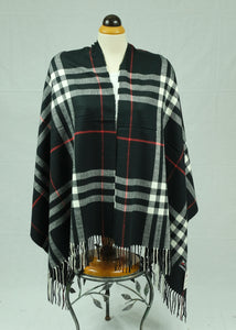 Winter Unsex check plaid wool feeling  large shawl/scarf (Seven colours)