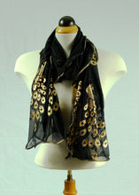 Load image into Gallery viewer, Long Trendy peacock glitter Scarf/Shawl finished with lace edge (Six colours)
