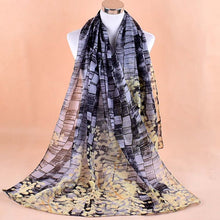 Load image into Gallery viewer, Rectangle with flower cotton feeling long scarf (four colours)
