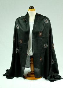 Embroidered large long scarf/shawl (three colours)