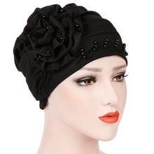 Load image into Gallery viewer, Turban/Hijab flower with pearl  (eight colors)
