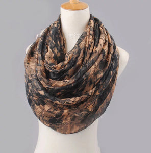 Abstract patterns cotton feeling long scarf (four colours)