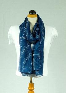 Musical sign Patten cotton feeling long scarf (Seven colours)