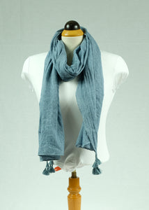 Plain cotton long scarf (Six colours)