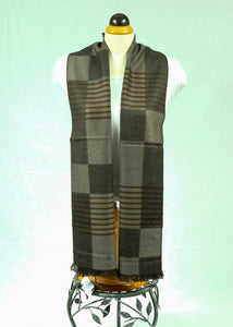 Narrow long wool unisex classic check plaid scarf (Five colours)