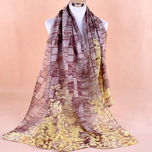 Load image into Gallery viewer, Rectangle with flower cotton feeling long scarf (four colours)
