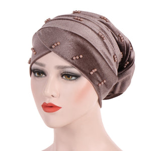 Velvet folding pile with pearl Cap  (Seven colors)