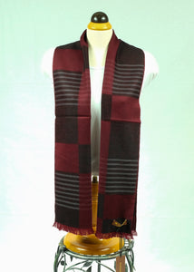 Narrow long wool unisex classic check plaid scarf (Five colours)