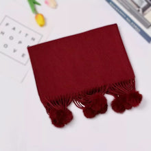 Load image into Gallery viewer, Wool Feeling Large Shawl/Scarves with ball (Eight colours)
