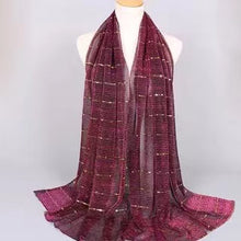 Load image into Gallery viewer, Long gilding paillette lace Scarf/Shawl  (twelve colors)
