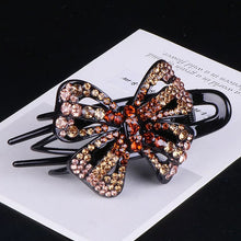 Load image into Gallery viewer, Sparkly Alligator Hair clips with butterfly  (Four colours)
