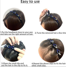 Load image into Gallery viewer, Rhinestone double layer twist plait headband (Five colours)
