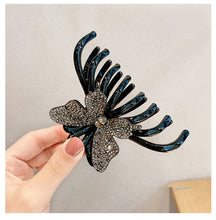 Load image into Gallery viewer, Elegant large Claw Hair clips with butterfly rhinestones (Two-colours )
