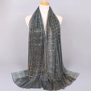 Long gilding paillette lace Scarf/Shawl  (twelve colors)