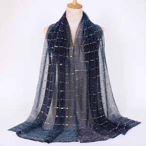 Long gilding paillette lace Scarf/Shawl  (twelve colors)