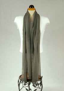 Plain silk feeling  long scarf (Five colours)