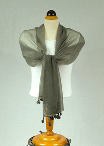 Plain silk feeling  long scarf (Five colours)