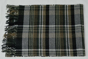 Narrow long wool feeling unisex classic check plaid scarf (Eighteen colours)