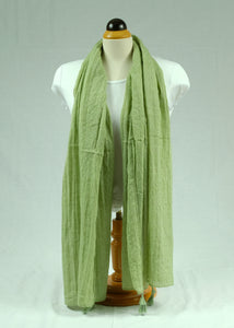 Plain cotton long scarf (Six colours)