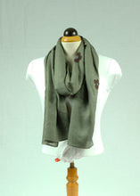 Load image into Gallery viewer, Embroidered large long scarf/shawl (three colours)
