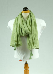 Plain cotton long scarf (Six colours)